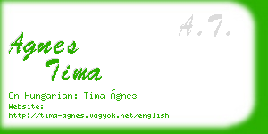 agnes tima business card